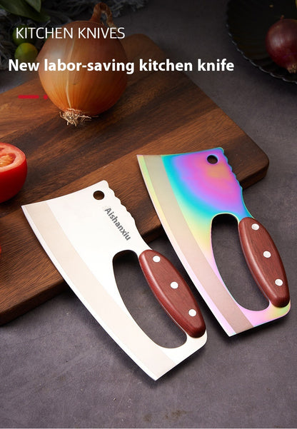 Wood Grain Handle Kitchen Knife