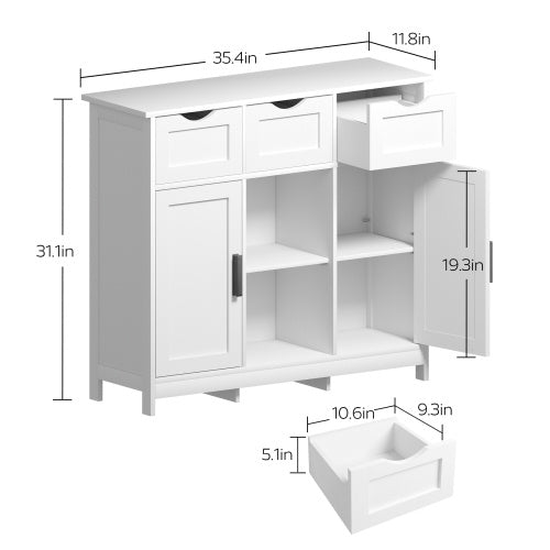 Wooden Floor Cabinet,with Drawers Furniture Decor