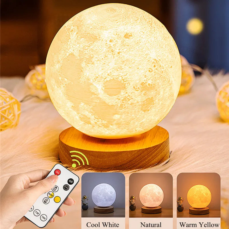 Creative 3D Magnetic Floating Levitating Moon Lamp