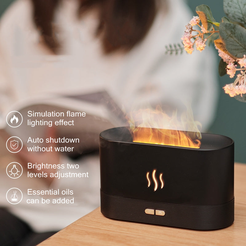 Simulation Flame Ultrasonic Aroma Air Humidifier